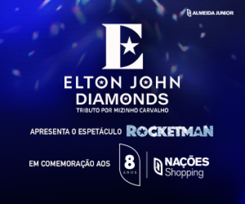 Oito anos em Criciúma: Nações Shopping celebra aniversário com tributo a Elton John